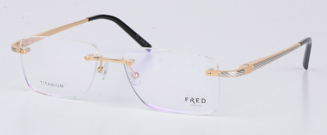 法兰纯钛无框眼镜架