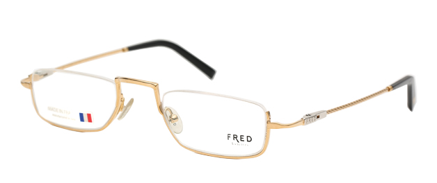 法兰高端女士商务钯金侧半框眼镜