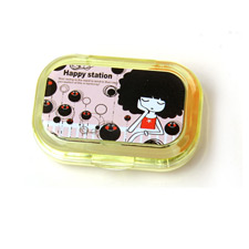 亿超卡通隐形眼镜伴侣盒 娇小便于携带