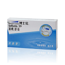 博士伦 清朗舒适 月抛6片装 近视隐形眼镜