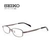 新品精工超轻高档纯钛 商务男士中码全框H01115C74枪色近视眼镜
