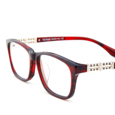 新品亿超时尚休闲板材眼镜女款近视框架眼镜V90029C6酒红