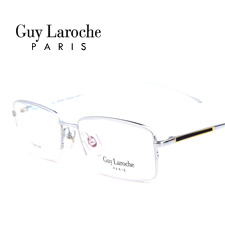 姬龙雪GL5021C02银色纯钛商务半框男士近视眼镜