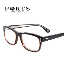宝姿POM13204棕色GF板材潮款大码中性近视镜架