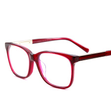 亿超FB5043酒红色C12中码全框板材中性近视眼镜架