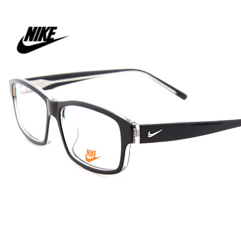 新品2014 耐克NIKE男女通用潮款板材7808AFC005黑透眼镜