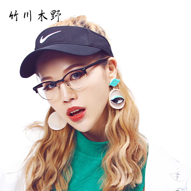 竹川木野 Z2609 男女通用 眼镜框 C1 黑金