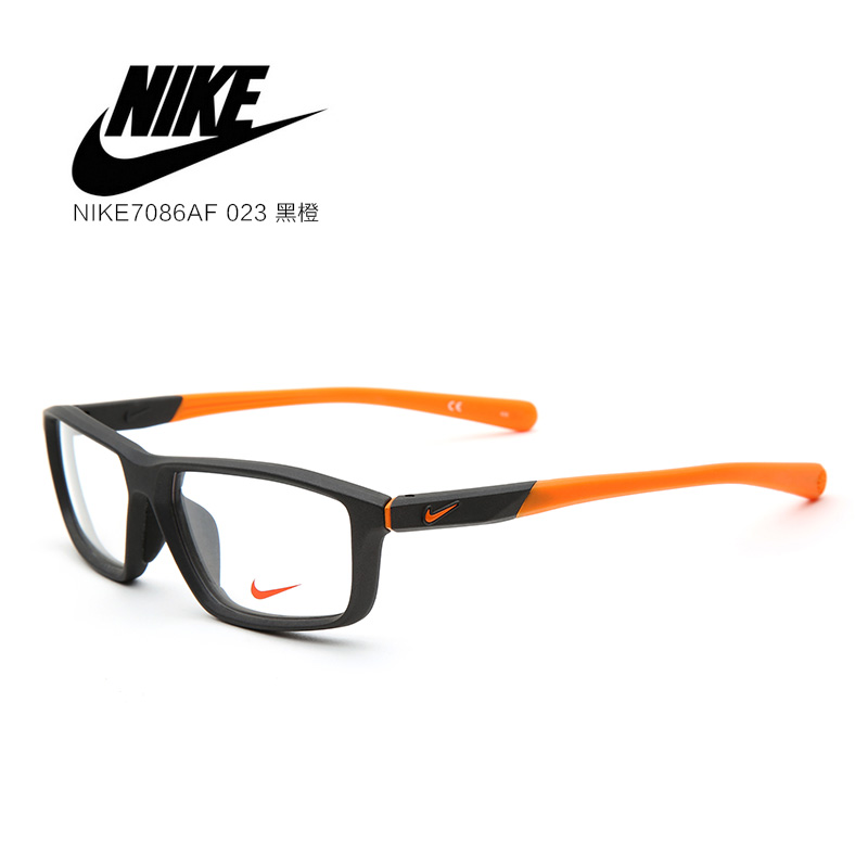耐克 7086AF 男女通用 眼镜框 023黑橙