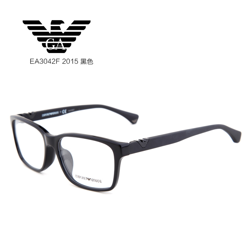 阿玛尼EA3042F玳瑁色板材休闲大码男士近视眼镜