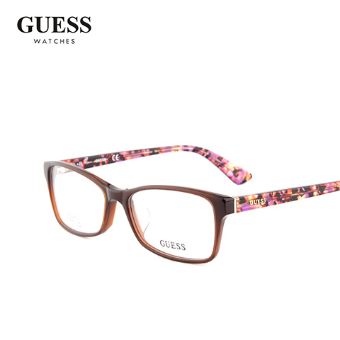 GUESS GU2549-F 女士 眼镜框 050棕框花腿