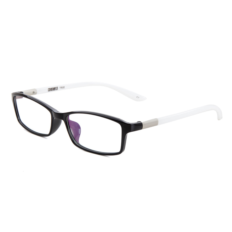 亿超 EP7062 男女通用 眼镜框 C7黑框白腿