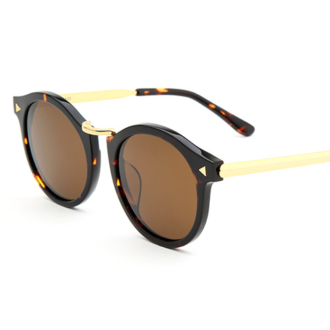 亿超 YC3028 男女通用 太阳镜 C3玳瑁金/镜片茶