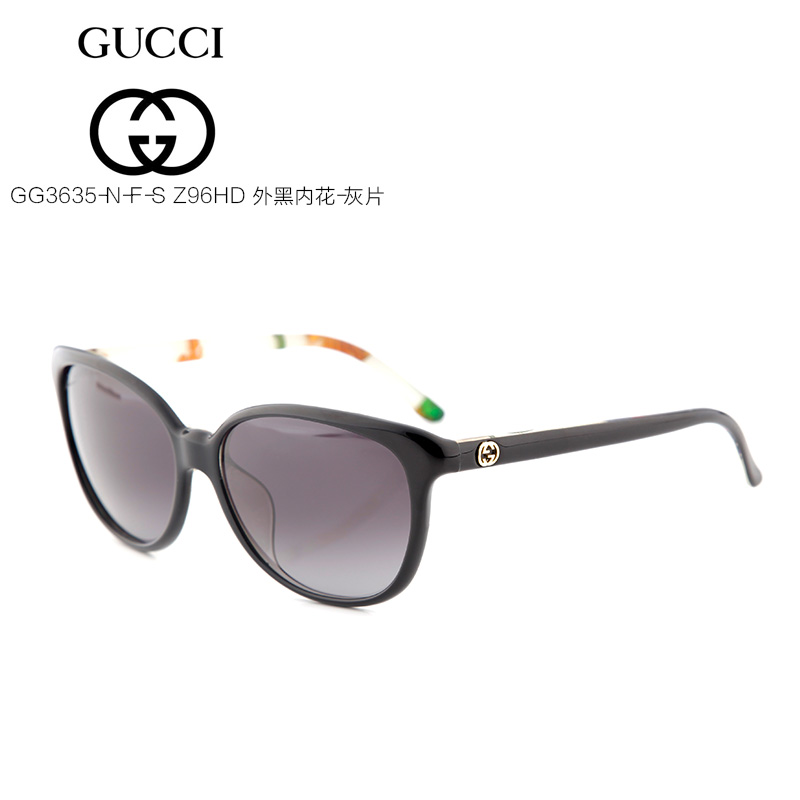 古驰 GG3635/N/F/S 女士 太阳镜 外黑内花Z96HD