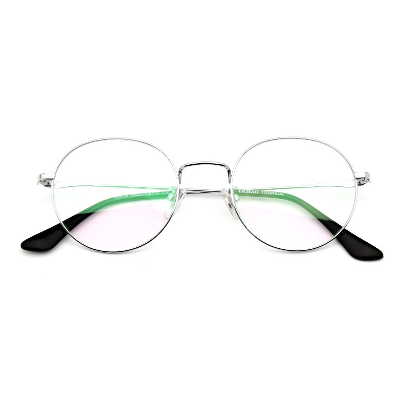 亿超 纯钛 全框眼镜框 银色 潮流男女通用 FB6135C02