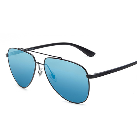 亿超合金+TR90偏光太阳镜炫彩蓝片磨砂蓝色简约男女通用YC9601C03