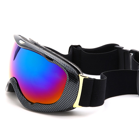 亿超 注塑PC片 运动眼镜护目滑雪镜 黑/炫彩 防风防雾男女款G103HEI