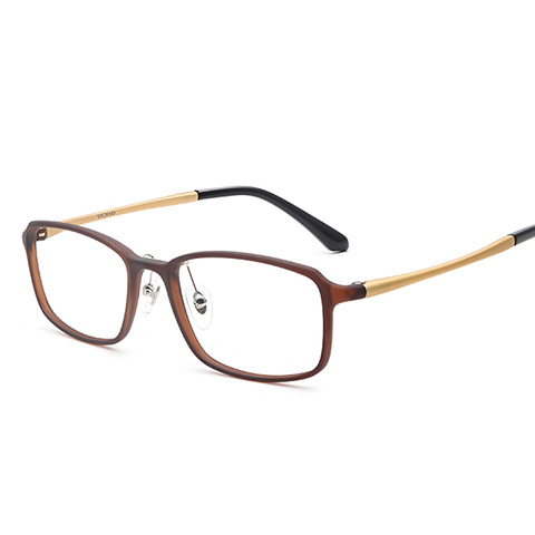 亿超 钨碳 全框眼镜框 棕框黄腿 百搭男女款 FB0067C03