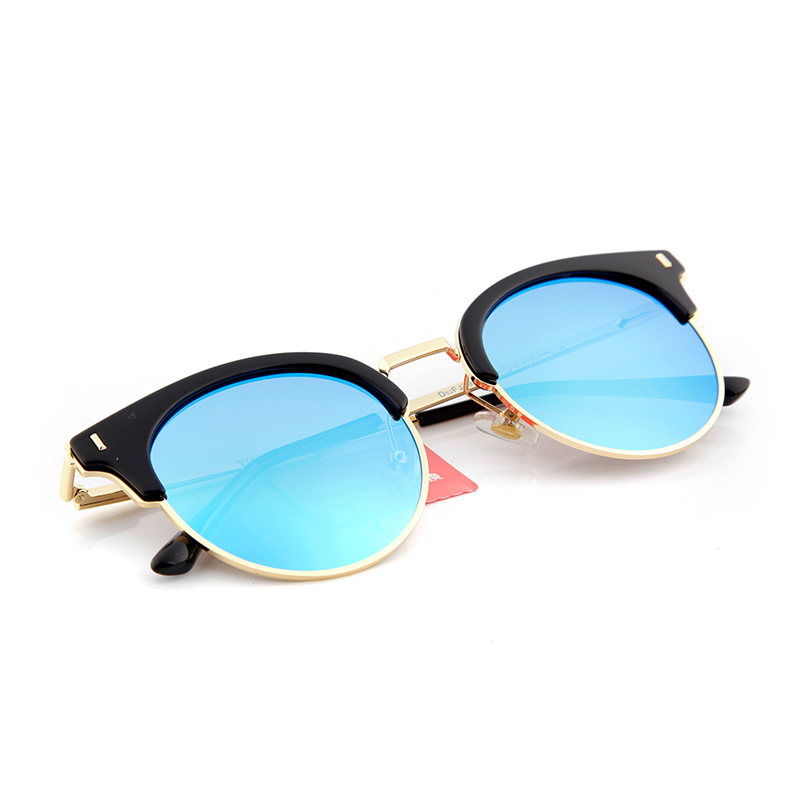 亿超 D7901 男女通用 太阳镜 C1B亮黑/炫彩蓝