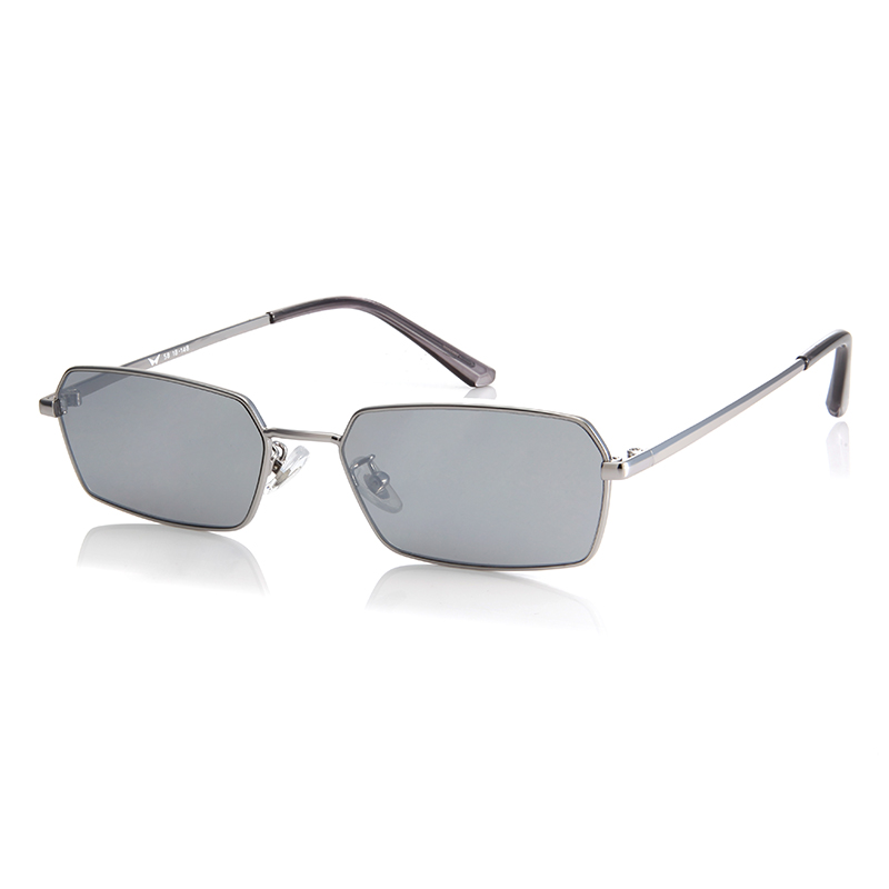 亿超网红款男女时尚个性小框太阳镜 男女同款 YC2204C02银色