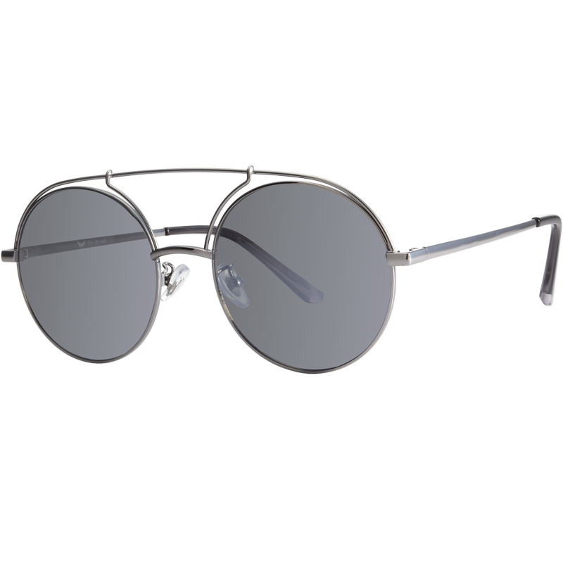 亿超欧美复古双梁太阳镜 男女通用YC2209C02映月灰