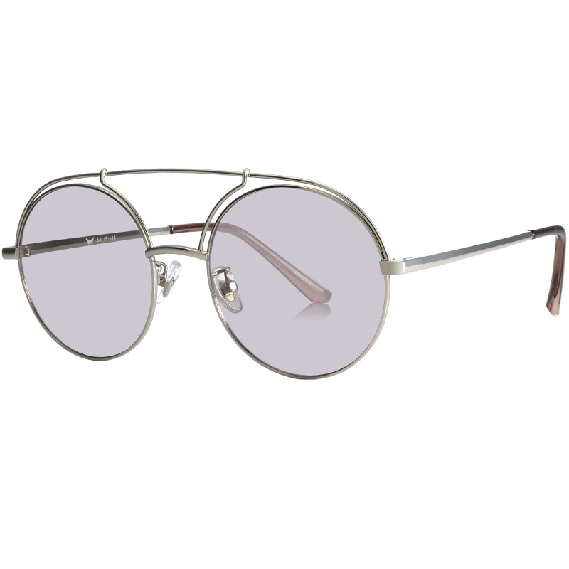 亿超欧美复古双梁太阳镜 男女通用YC2209C05港湾迷雾灰