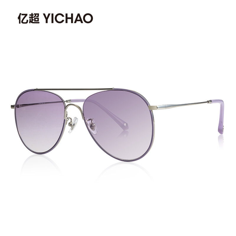 亿超新款复古女款蛤蟆双炫彩渐变偏光个性司机太阳镜男时尚墨镜潮