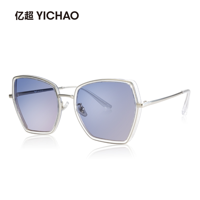 新品多边形复古大框偏光墨镜女网红潮金属墨镜2807女太阳镜男