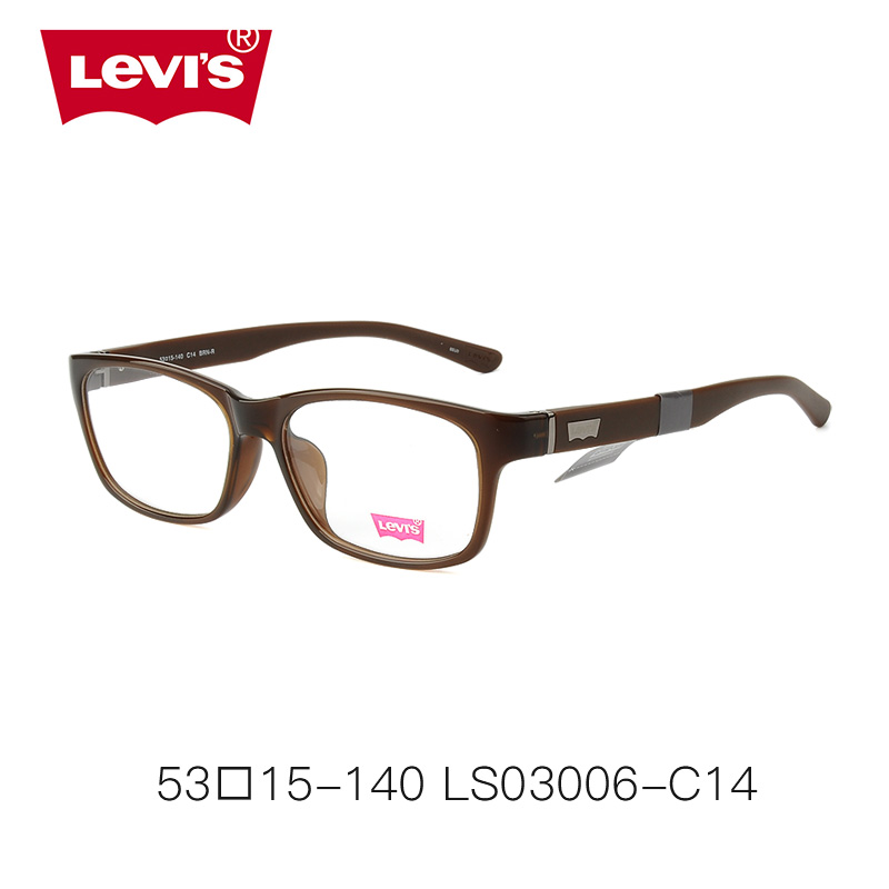 李维斯    LS03006   男女通用   眼镜框   C14亮棕色