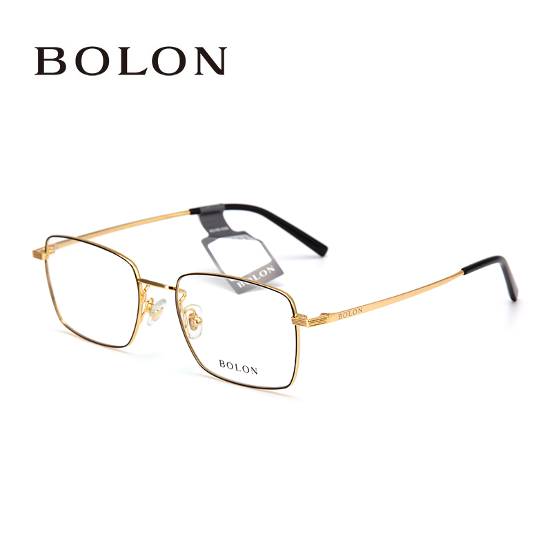暴龙 BJ7053 眼镜框 B12黑金均码 男士近视眼镜框