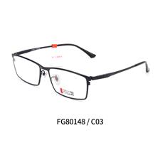 亿超纯钛FG80148 男士全框眼镜架  C03深蓝