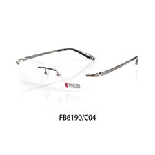 亿超FB6190C04枪色男士纯钛商务无框