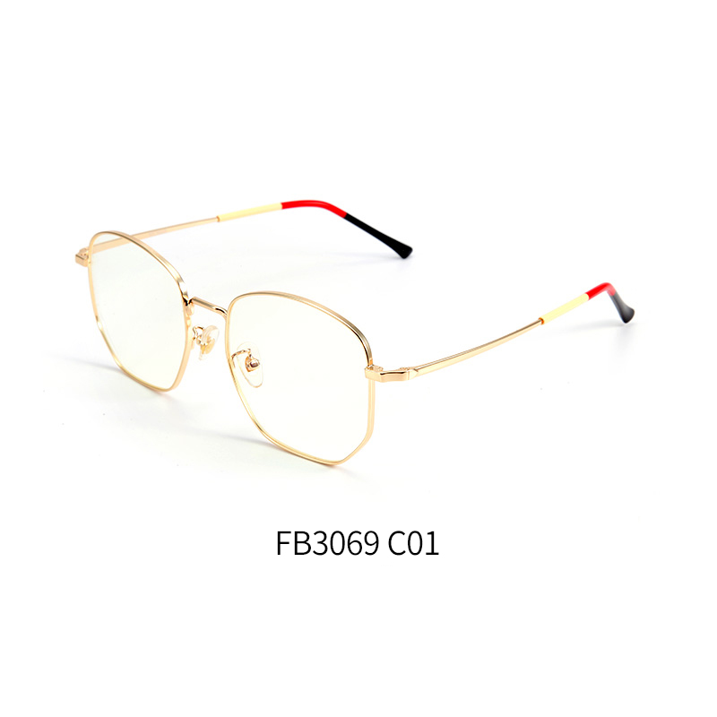 亿超合金FB3069c1金色男女通用全框潮流眼镜架