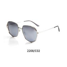精品太阳镜YC2208多边形C02银色时尚太阳镜女士