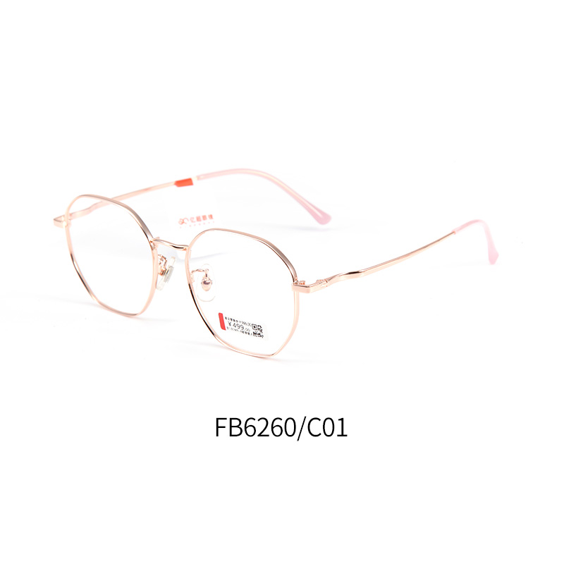 亿超FB6260c01玫瑰金男女通用潮款全框