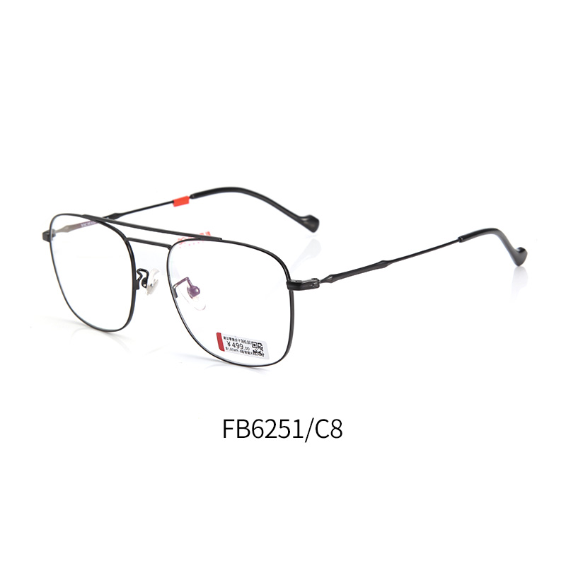 亿超FB6251c8黑色男女通用潮款全框眼镜架