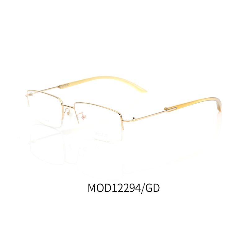 莫德MOD12294GD金色男士商务半框