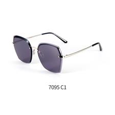 亿超精品太阳镜7095 C1银白/蓝灰片