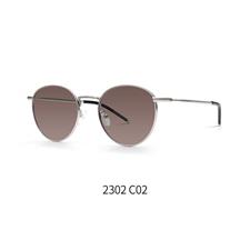 亿超精品太阳镜YC2302 C02银框茶片